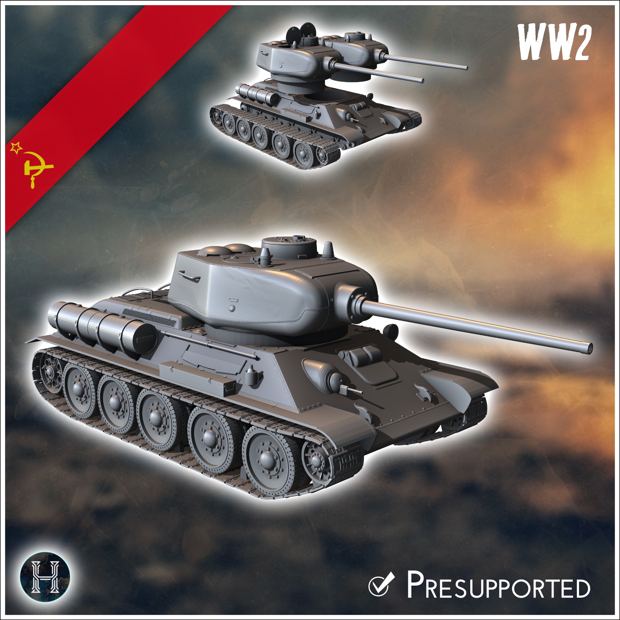 T-34-85 M1944 - Soviet army WW2 Second World East front Ostfront RPG Mini Hobby